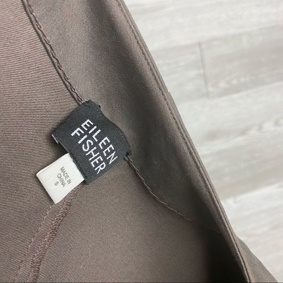 Eileen Fisher Khaki Round Collar Utility Jacket - Picture 7 of 9